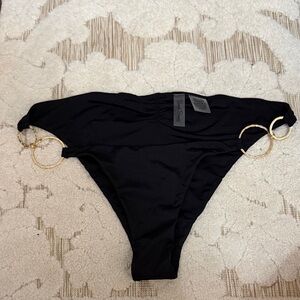 Beach Bunny Black Panties with Gold Rings worn once